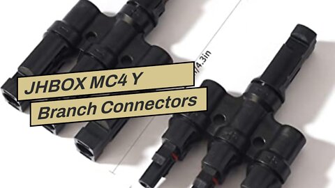 JHBOX MC4 Y Branch Connectors Solar MC4 Connectors Y Connector Solar Panel mounts (1 Pair)