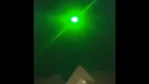 UFO or UAP sightings like shooting green lasers beams