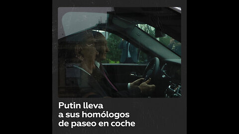 Putin lleva a los presidentes de Kazajistán y Uzbekistán en un nuevo todoterreno Aurus