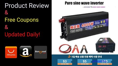 Pure Sine Wave Inverter 2000W 3000W 4000W Power DC 12V 24V To AC 220V Voltage 50/60HZ Converter Sola