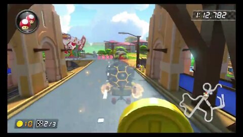 Mario Kart 8 Deluxe DLC Time Trials - Tour Sydney Sprint (150cc) - 2:09.434