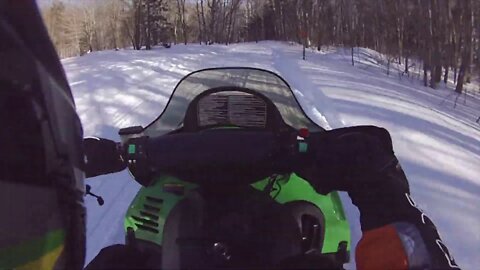 Snowmobile Trail Riding (Alanson Michigan) Part 3