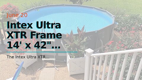 Intex Ultra XTR Frame 14' x 42" Round Above Ground Outdoor Swimming Pool Set with Sand Filter P...