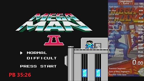 Megaman 2 Speed Running PB 35:26