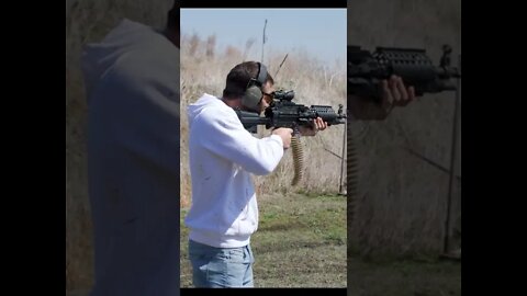 Luke Rockhold Shooting A SAW M249