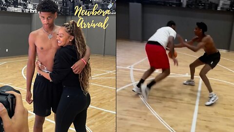 Carmelo Anthony & La La's Son Kiyan Plays Both Parents In Game Of 1 On 1! 🏀