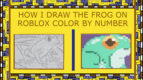 HOW I DRAW THE FROG ON ROBLOX COLOR BY NUMBER!!!