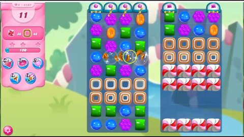 Candy Crush Level 4107 Talkthrough, 12 Moves 0 Boosters