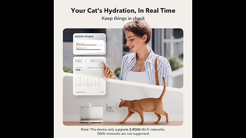 PETLIBRO Smart Cat Water Fountain - 2.5L Wireless Pump & App Monitoring for Cat Hydration