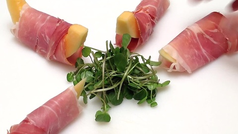 Entrée de prosciutto et melon