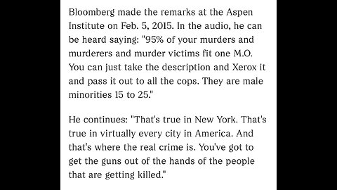 TOP 50 REASONS BLACKS SHOULD VOTE REPUBLICAN (#34) DEM. MAYOR MICHAEL BLOOMBERG