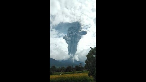 Mount Marapi volcano eruption in Indonesia