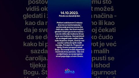 ATMA Poruka za današnji dan 14.10.2023. #inspiracija #porukadana #mudrost #motivacija