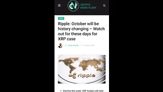 OCTOBER BIG MONTH FOR XRP!