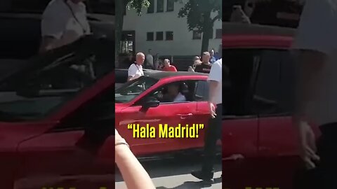 Bayern Munich fans shout "Hala Madrid" at Robert Lewandowski as he leave the club for the final time