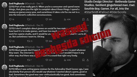 Bethesda Director's Shocking Twitter Thread