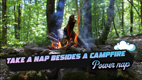 Take a nap beside a campfire - 20 min Relaxing fire & birds Sounds, power nap, deep relaxation