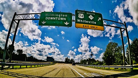 Time-Lapse ~ Driving Around Downtown Wilmington, North Carolina