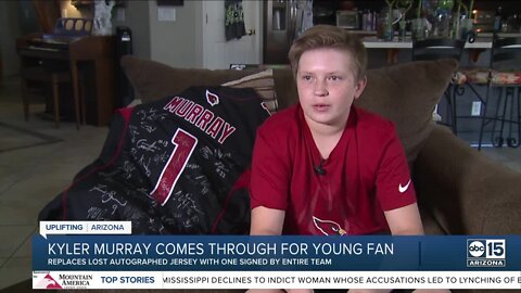 Kyler Murray gifts Valley boy with signed team jersey