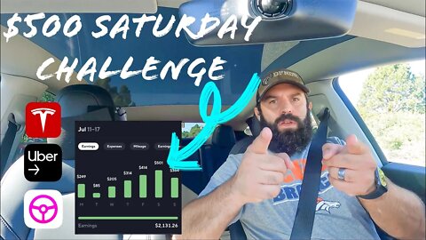 $500 Saturday Challenge Uber And Lyft In Tesla Model Y Who Needs DoorDash?