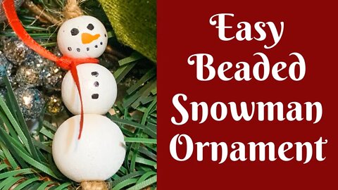 Easy Christmas Crafts: Easy Beaded Snowman Ornament