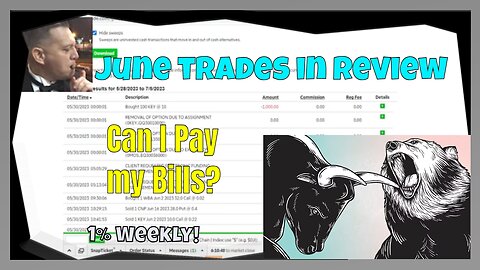 June trading in review. Can I pay my bills, did I turn a profit?