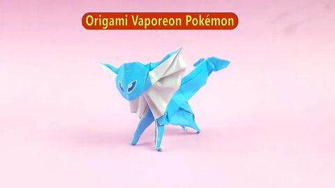 Origami Vaporeon Pokémon Tutorial - DIY Easy Paper Crafts