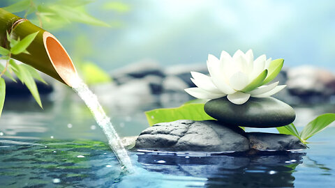 Bamboo Water Fountain Healing 24-7 Relaxing music with the sounds of nature Bamboo Water Fountain Healing music BGM