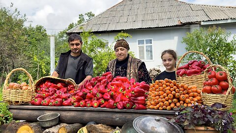 500 SWEET PEPPERS,100 CARROTS, 50 TOMATOES AND WE ARE READY FOR THE WHOLE WINTER! VILLAGE COOKING