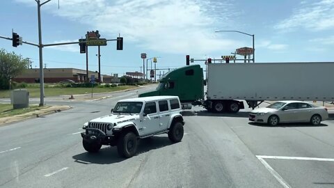 Driving safely through town to avoid stress and accidents