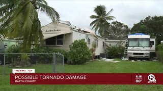 Possible tornado damages Martin County home