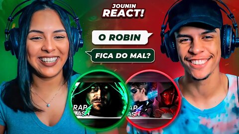 2 EM 1 | Flash Beats - Rap do Arqueiro Verde & Rap do Robin | [ React Rap Nerd ] 🔥