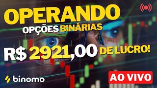 Binomo Operando Ao Vivo Lucrei R$ 2921,00 Reais - Live Épica