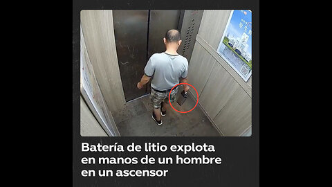 Le explota la batería de litio de su bicicleta dentro de un ascensor