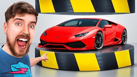 Lamborghini vs world's largest shredder | MrBeast | ItsMrBEASThere