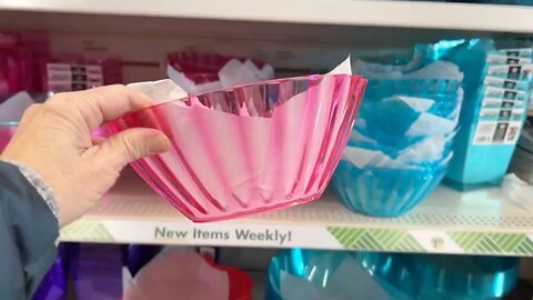 Grab a pink Dollar Store bowl (this is SO cute!)