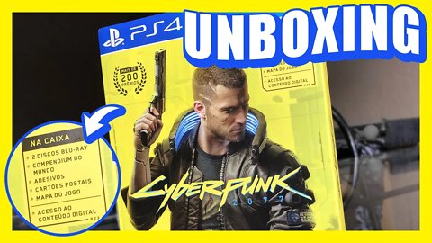 UNBOXING Cyberpunk 2077 PS4 Edição Especial / Mídia física