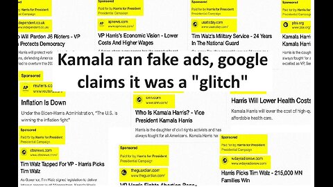 Kamala busted for fake ads, Google claims it was a "glitch"