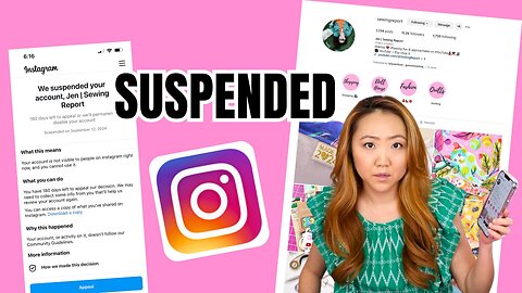 Instagram SUSPENDS the Sewing Report!