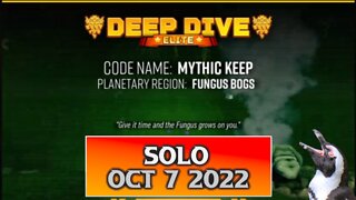 Deep Rock Galactic Elite Deep Dive – October 7 2022 – Mythic Keep