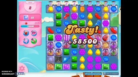 Candy Crush Level 1035 Audio Talkthrough, 1 Star 0 Boosters