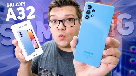 CHEGOU! Galaxy A32 - SERÁ QUE A SAMSUNG ERROU AQUI? Unboxing e Primeiras Impressões!