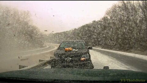 Out of control SUV barrels toward trooper’s car before flipping