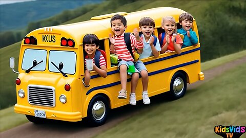 Little wheels on the bus spin round and round - New Nursery Rhymes & Kids Songs | Part-18