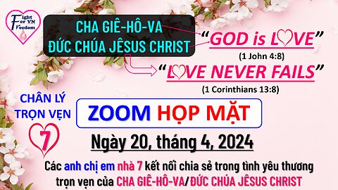 #28 ZOOM HỌP MẶT (APRIL 20, 2024) LÀM CHỨNG CHỮA LÀNH BẰNG MUỐI