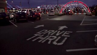 Holiday light display at Chick-fil-A in Depew - Part 2