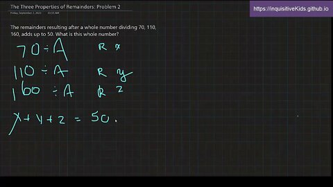 6th Grade The Three Properties of Remainders: Problem 2