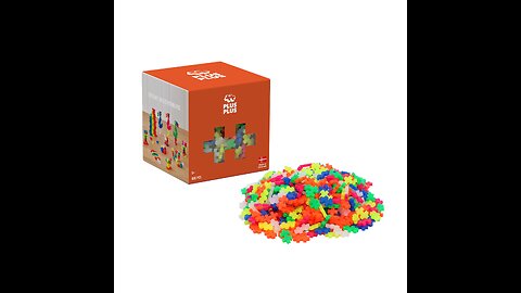 PLUS PLUS – Neon Mix - 300 Piece, Construction Building StemSteam Toy, Mini Puzzle Blocks for...