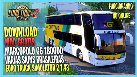 ▶️Download Marcopolo G6 1800 DD para EURO TRUCK SIMULATOR 1.43