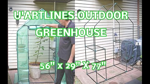 U'Artlines 56 x 29 x 77 Inch Outdoor Greenhouse, 3 Tiers, 4 Shelves